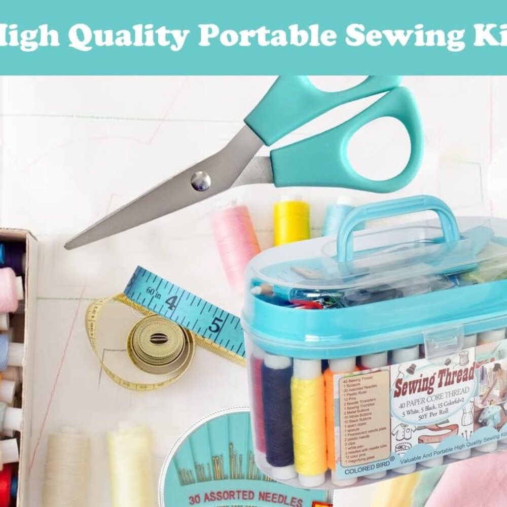 Colored Bird High Quality Portable Complete Sewing and Accessories Kit - Picture 4 of 6